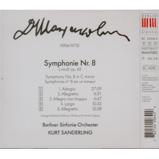 CHOSTAKOVITCH - Sanderling - Symphonie n°8 op.65