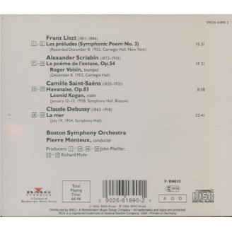DEBUSSY - Monteux - La mer, trois esquisses symphoniques pour orchestre