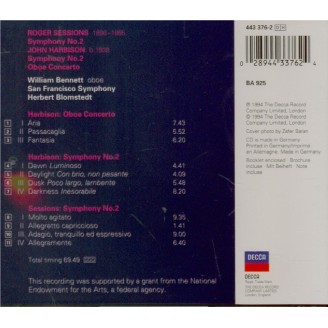 HARBISON - Blomstedt - Concerto pour hautbois