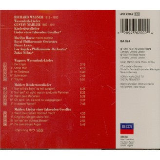 MAHLER - Horne - Kindertotenlieder (Chants pour des enfants morts)