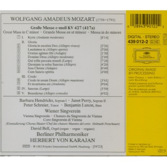 MOZART - Karajan - Messe en ut mineur, Kv 427