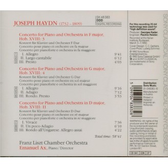 HAYDN - Ax - Concerto pour clavier et orchestre en fa majeur Hob.XVIII:3
