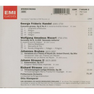 HAENDEL - Klemperer - Concerto grosso en la mineur op.6 n°4 HWV.322
