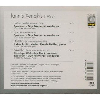 XENAKIS - Protheroe - Palimpsest