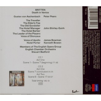 BRITTEN - Bedford - Death in Venice (Mort à Venise), opéra op.88