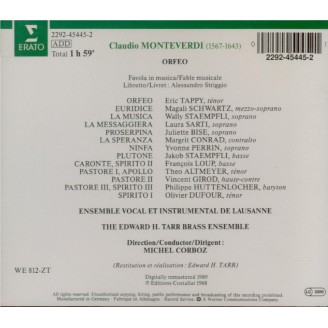 MONTEVERDI - Corboz - L'Orfeo