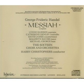 HAENDEL - Christophers - Messiah (Le Messie), oratorio HWV.56
