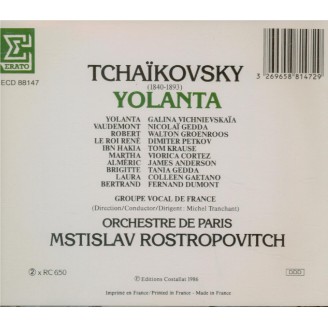 TCHAIKOVSKY - Rostropovich - Iolanta op.69