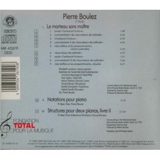 BOULEZ - Boulez - Le marteau sans maître