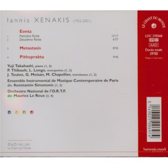 XENAKIS - Simonovitch - Eonta