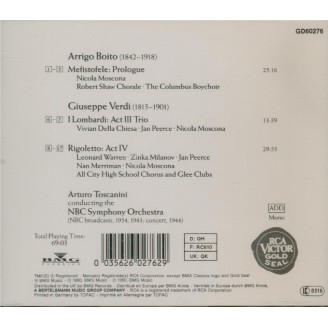BOITO - Toscanini - Mefistofele : extraits