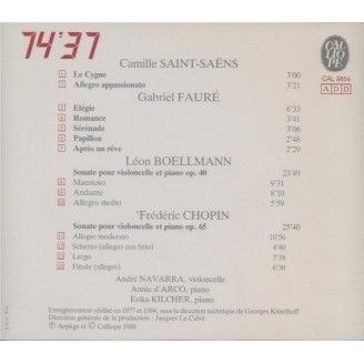 SAINT-SAËNS - Navarra - Le carnaval des animaux : le cygne