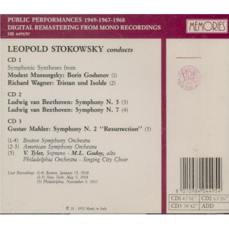 MOUSSORGSKY - Stokowski - Boris Godounov : synthèse symphonique (Stokows