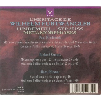 HINDEMITH - Furtwängler - Métamorphoses symphoniques sur des thèmes de W