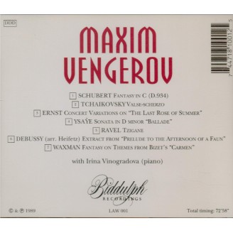 SCHUBERT - Vengerov - Fantaisie pour piano et violon en do majeur op.pos