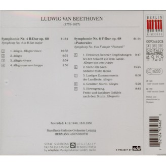 BEETHOVEN - Abendroth - Symphonies n° 4 & 6