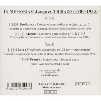 In memoriam Jacques Thibaud