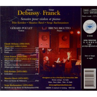 Sonates pour violon et piano