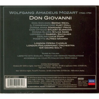 MOZART - Solti - Don Giovanni (Don Juan), dramma giocoso en deux actes K