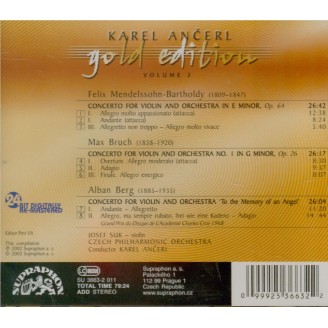 MENDELSSOHN - Josef Suk & Karel Ancerl - Concerto pour violon et orchestre