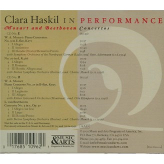 Clara Haskil in Performance : Concertos