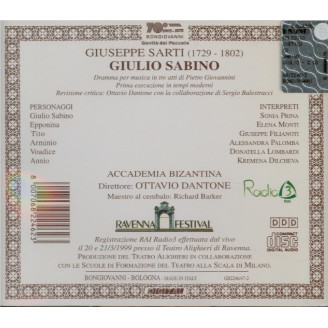 SARTI - Dantone - Giulio Sabino