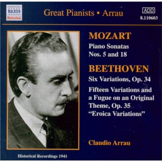 MOZART - Arrau - Sonate pour piano n°5 en sol majeur K.283 (K6.189h)