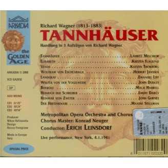 WAGNER - Leinsdorf - Tannhäuser WWV.70 (Live MET 04 - 01 - 1941) Live MET 04 - 01 - 1941
