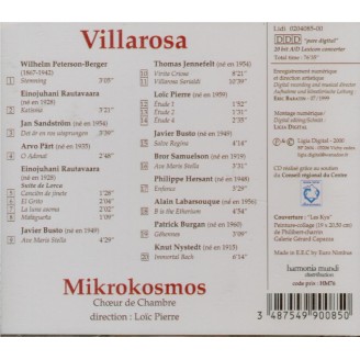 Villarosa Musique du XXe pour choeur a cappella