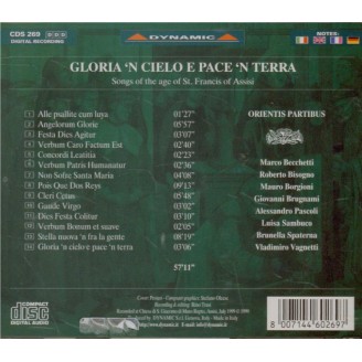 Gloria 'n cielo e pace 'n terra Songs of the age of St.Francis of Assisi
