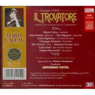 VERDI - Votto - Il trovatore, opéra en quatre actes (version originale 1 Live Scala 23 - 2 - 1953