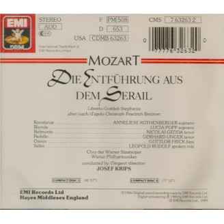 MOZART - Krips - Die Entführung aus dem Serail (L'enlèvement au sérail)