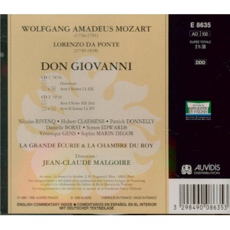 MOZART - Malgoire - Don Giovanni (Don Juan), dramma giocoso en deux acte