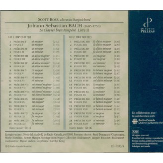 BACH - Ross - Le clavier bien tempéré, Livre 2 BWV 870-893