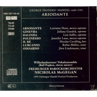 HAENDEL - McGegan - Ariodante, opéra en 3 actes HWV.33