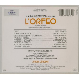 MONTEVERDI - Jürgens - L'Orfeo