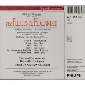 WAGNER - Sawallisch - Der fliegende Holländer (Le vaisseau fantôme) WWV Bayreuth 8 - 1961
