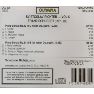 SCHUBERT - Richter - Sonate pour piano en do mineur D.958