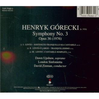 GORECKI - Zinman - Symphonie n°3 op.36 'Symphony of sorrowful songs'