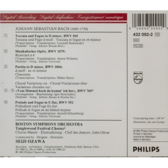 20th Century Bach (transcriptions Boskovsky, Webern, Saito, Stravinsky, Schoenberg)