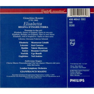 ROSSINI - Masini - Elisabetta, regina d'Inghilterra