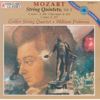 MOZART - Griller Quartet & William Primrose - String Quintets Vol.2