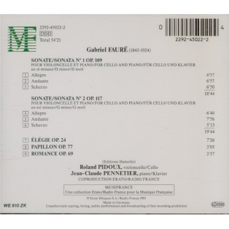 Sonates pour violoncelle et piano