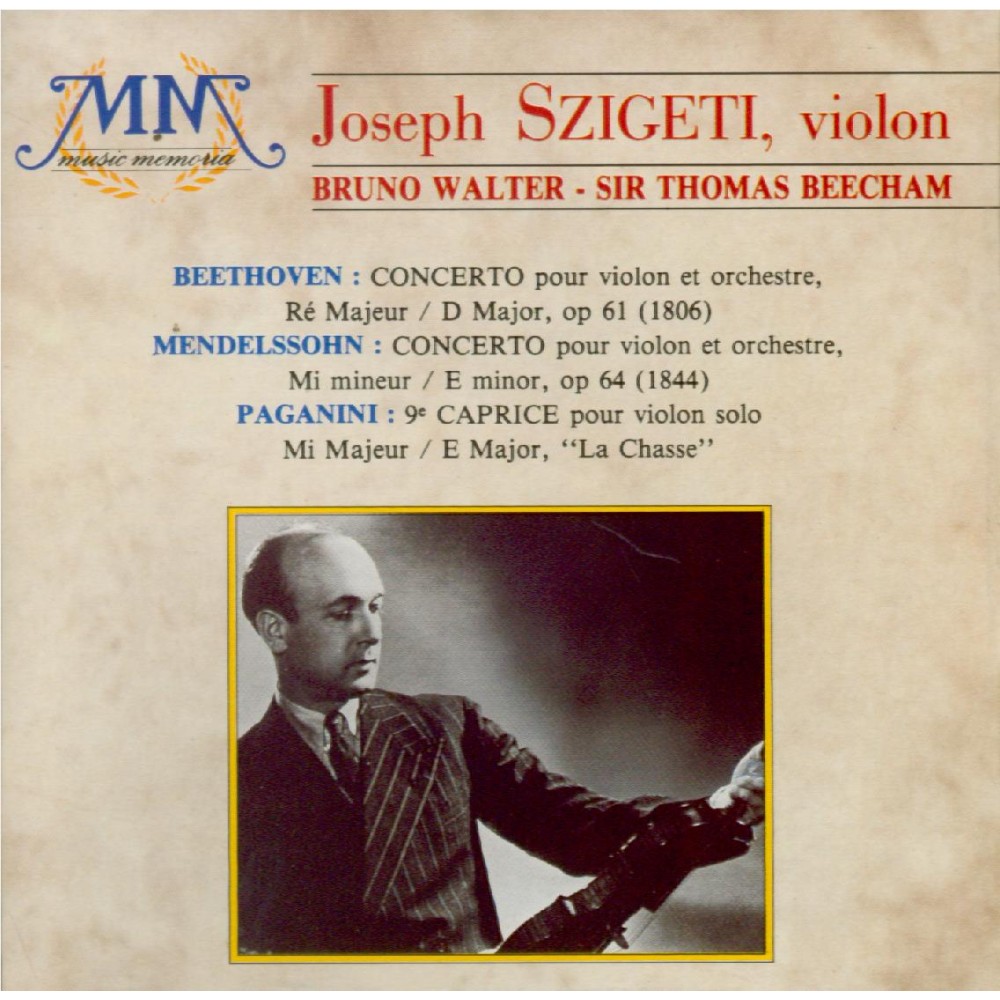 BEETHOVEN - Szigeti - Concerto pour violon en ré majeur op.61
