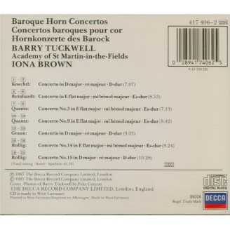 Baroque Horn Concertos