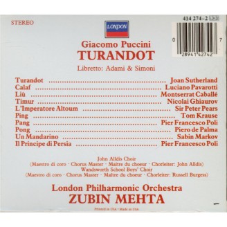 PUCCINI - Mehta - Turandot