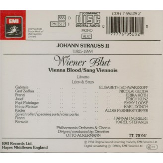 STRAUSS - Ackermann - Wiener Blut (Sang Viennois), valse pour orchestre