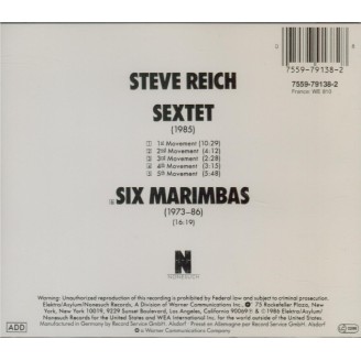 REICH - Reich - Sextet