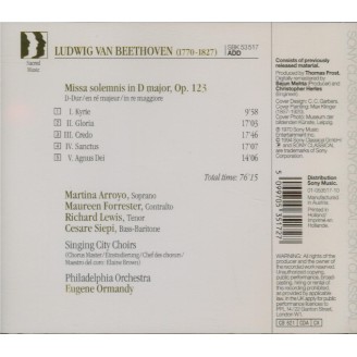 BEETHOVEN - Ormandy - Missa solemnis op.123