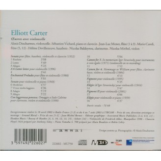 CARTER - Descharmes - Sonate pour flûte, hautbois, violoncelle et clavec